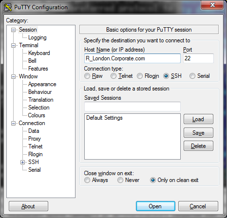 Putty SSH
