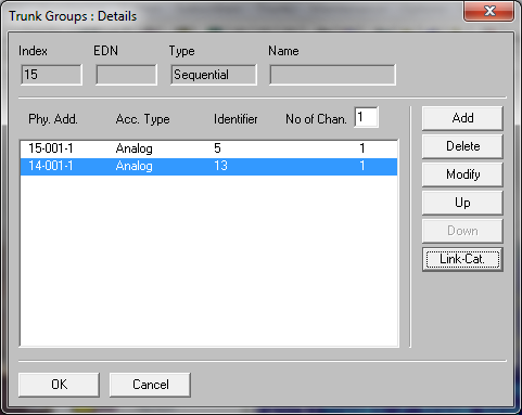 Alcatel 4200 Trunk Groups