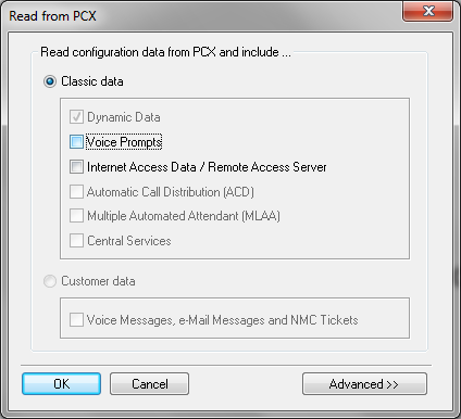 Alcatel Omni PCX read from PBX